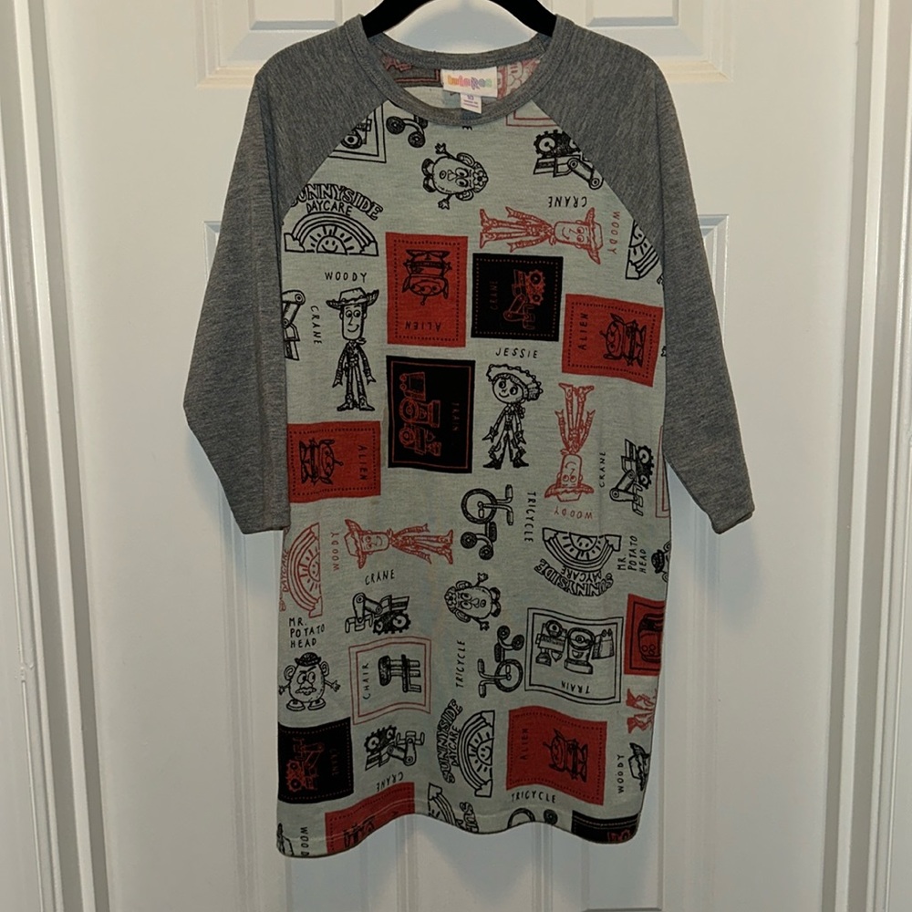 Used LuLaRoe Sloan T Kids Unisex Long Sleeve Shirt Disney Toy Story Size 10